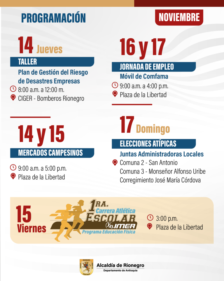 PROGRAMACIÓN AGENDA NOVIEMBRE-04